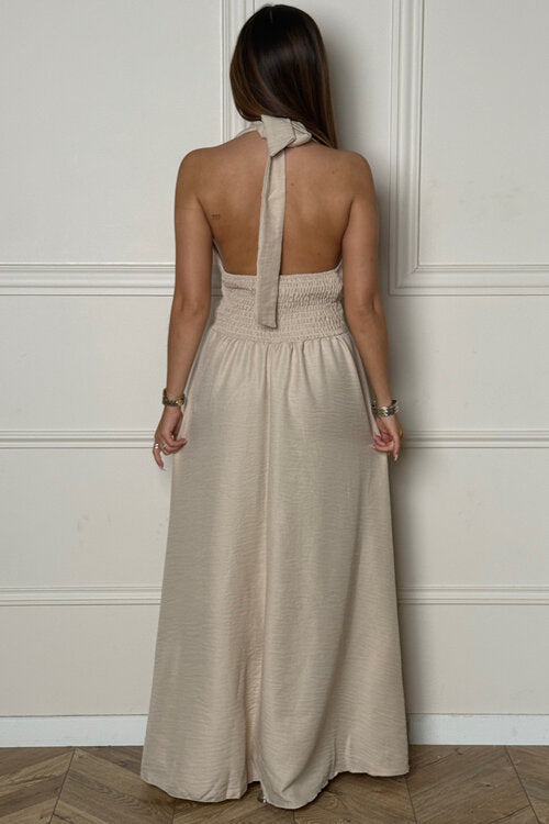 Robe Femme Cache-Cœur + Bijoux - Style Élégant - Coupe Flatteuse