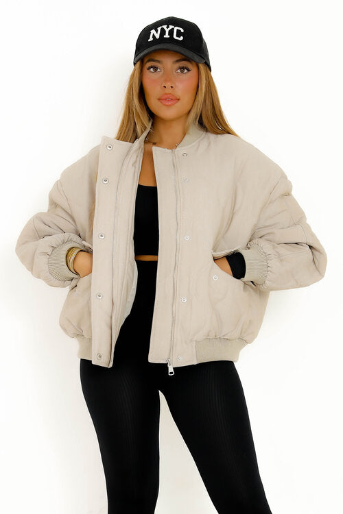Bomber Matelassé NINA RICCI - Taille 42 (M) - Couleur Doré Métallisé - Occasion En Très Bon état