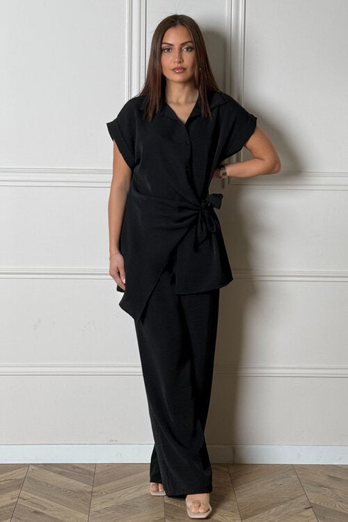 Ensemble Chemisier Noeud + Pantalon