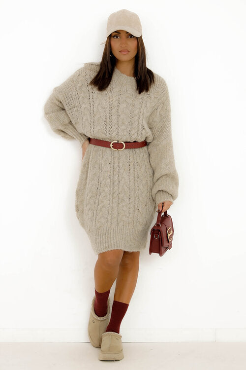Robe Pull Col Rond Torsadé