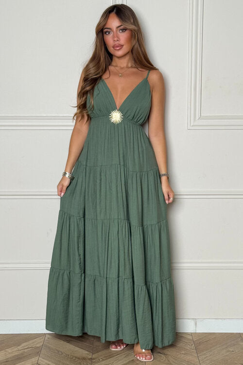 Robe à Bretelles + Bijoux Soleil Femme
