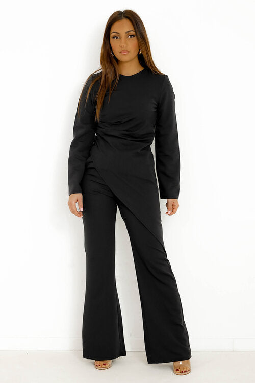 Ensemble Tunique Asymétrique + Pantalon Evasé