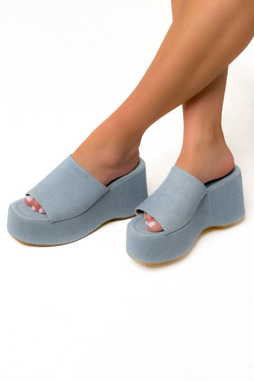 Espadrilles Compensées Denim