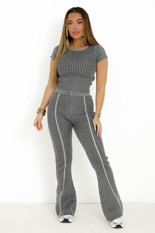 Ensemble Top + Pantalon Côtelé