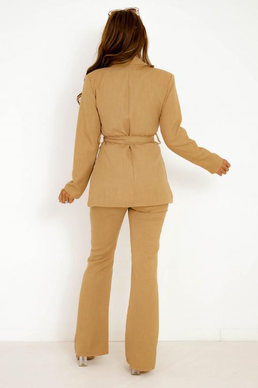 Ensemble Femme Blazer + Pantalon Camel