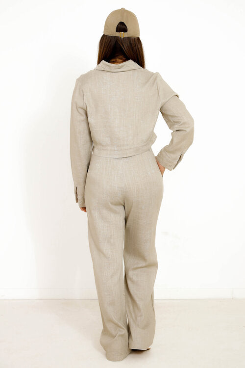 Ensemble Chemisier Court + Pantalon
