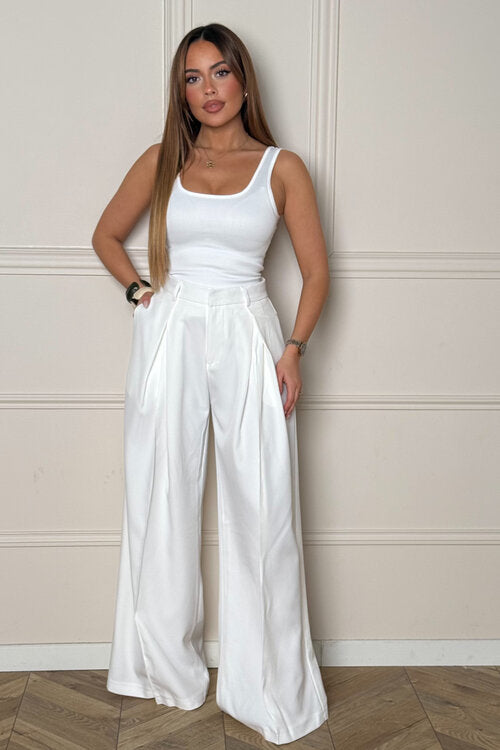 Pantalon à pinces oversize femme style moderne ample confortable