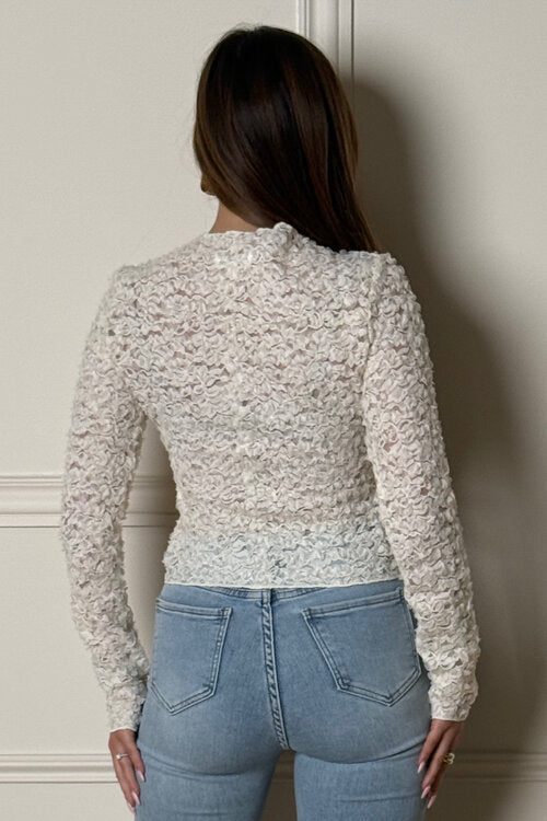 Top Froufrou à Fleurs Femme