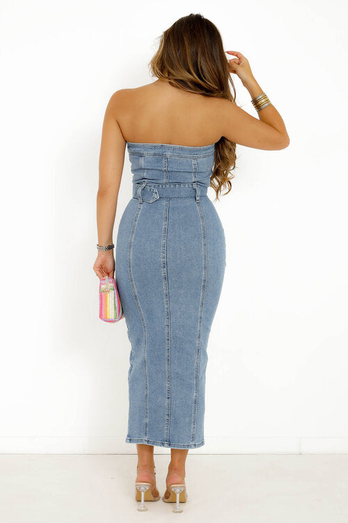 Robe Denim Bustier + Zip