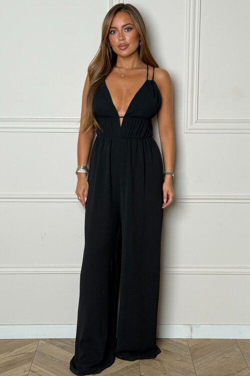 Combi Pantalon Ample Dos Croisé Femme