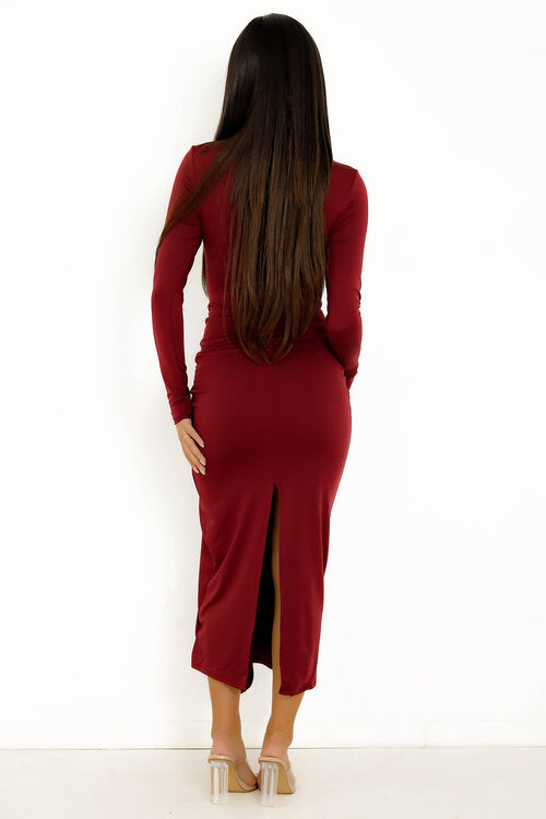 Robe Moulante Drapée Nouée