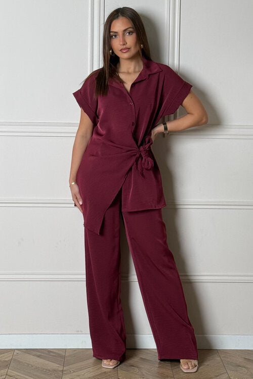 Ensemble Chemisier Noeud + Pantalon