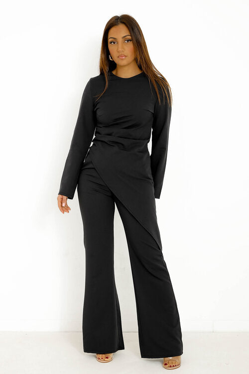 Ensemble Tunique Asymétrique + Pantalon Evasé