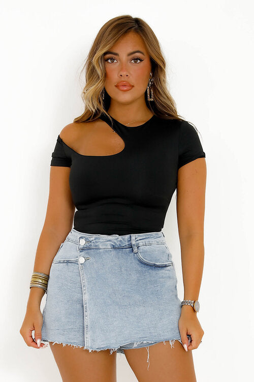 Body Manches Courtes Col Ouvert Femme