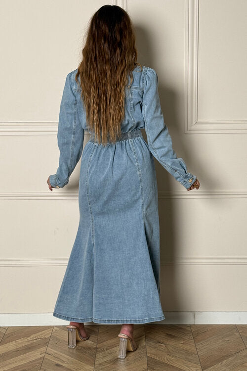 Robe Denim Bas Sirène Femme