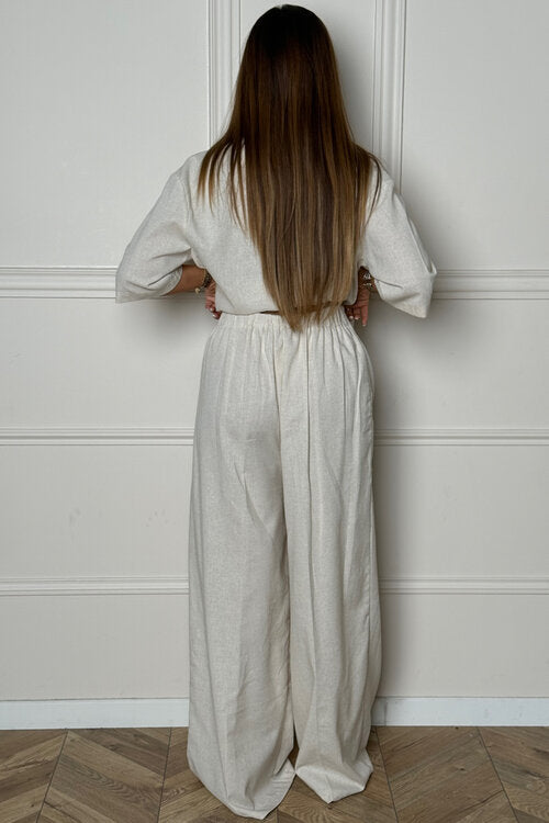 Pantalon en Lin Oversize Femme