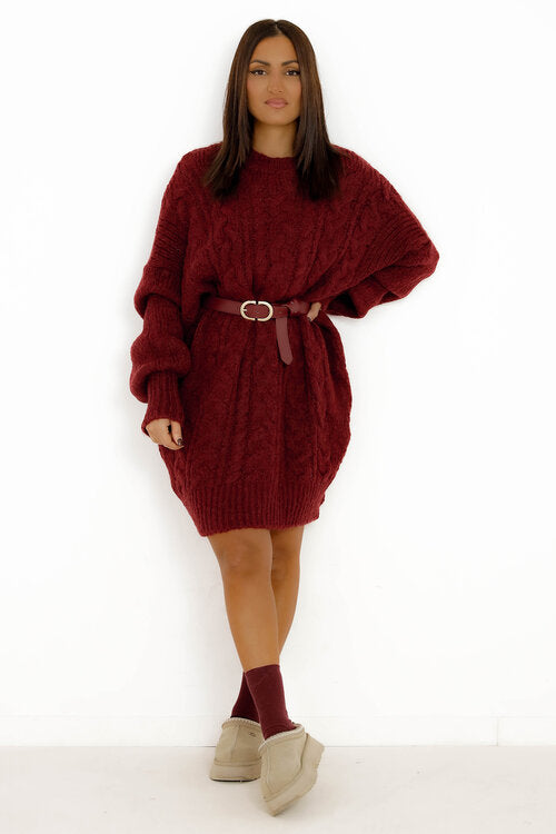Robe Pull Col Rond Torsadé