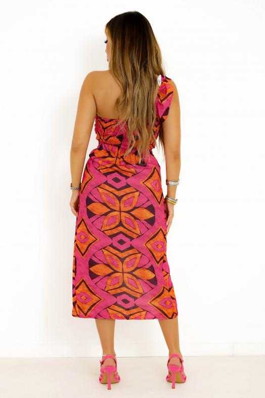 Ensemble Top + Jupe Imprimée Femme