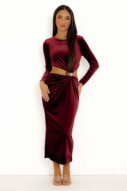 Robe Velours Asymétrique