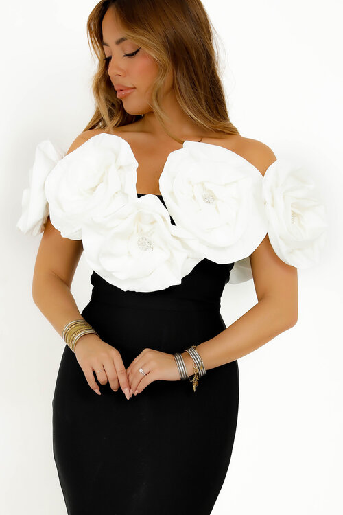 Robe Bustier à Fleurs