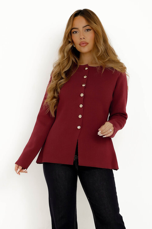 Gilet Peplum Boutonné