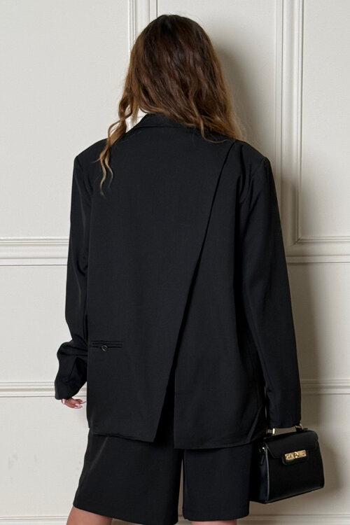 Blazer Oversize Dos Croisé Ouvert