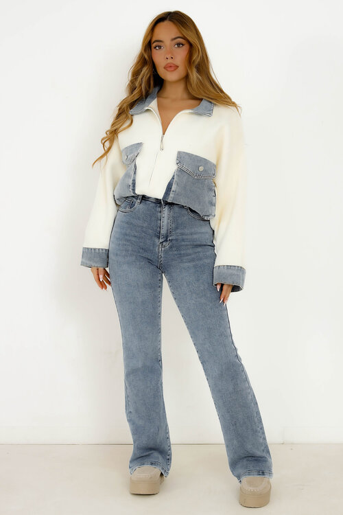 Jeans Flare Taille Haute