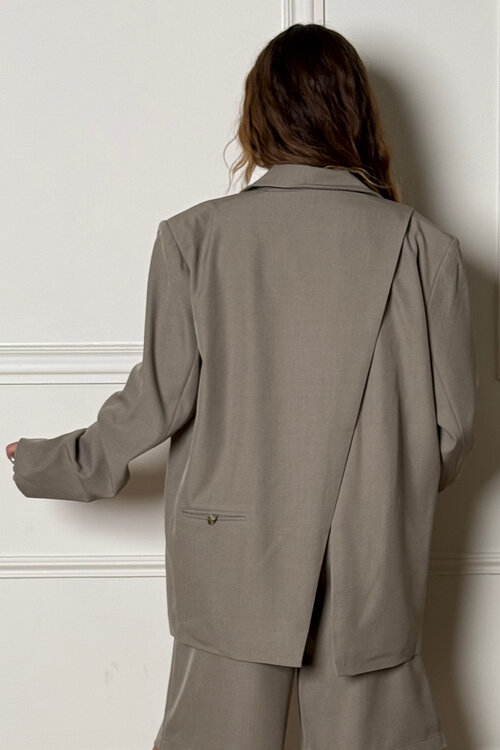 Blazer Oversize Dos Croisé Ouvert