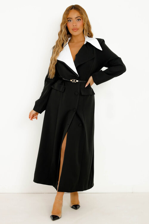 Robe Blazer Revers Effet Chemise