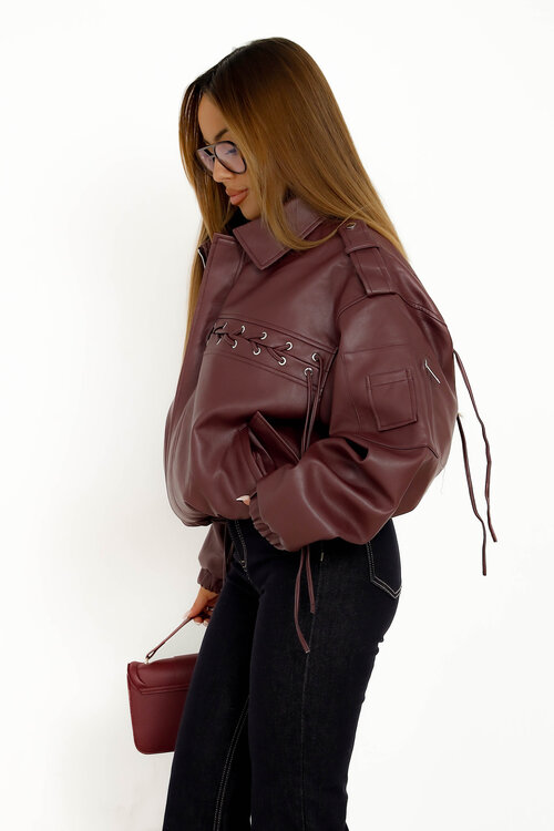 Blouson Simili à Laçage