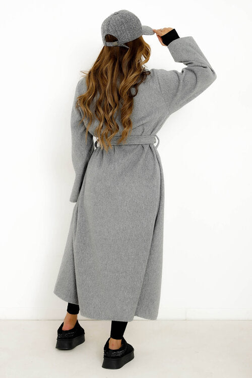 Trench Feutré + Ceinture Femme