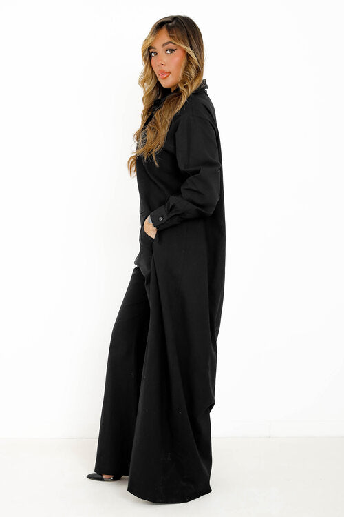 Ensemble Chemise Maxi + Pantalon Fluide