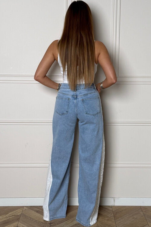Jeans Ample Dentelle