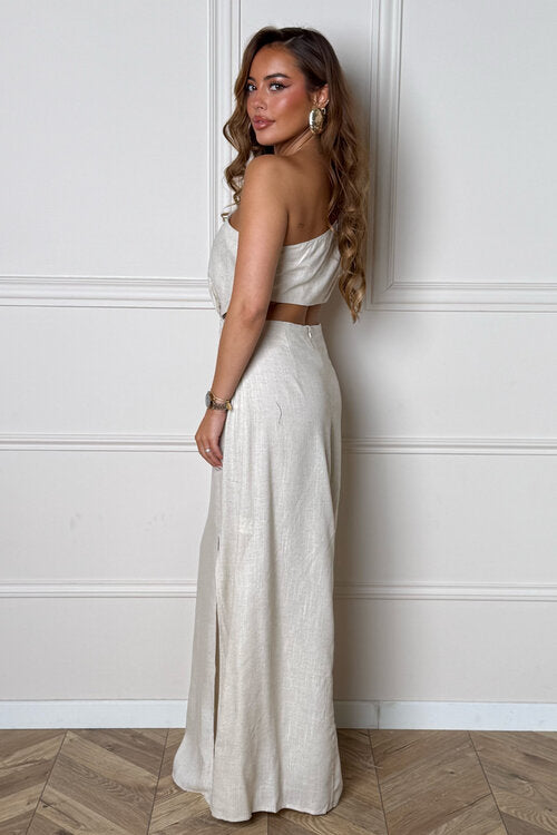 Robe en Lin Asymétrique