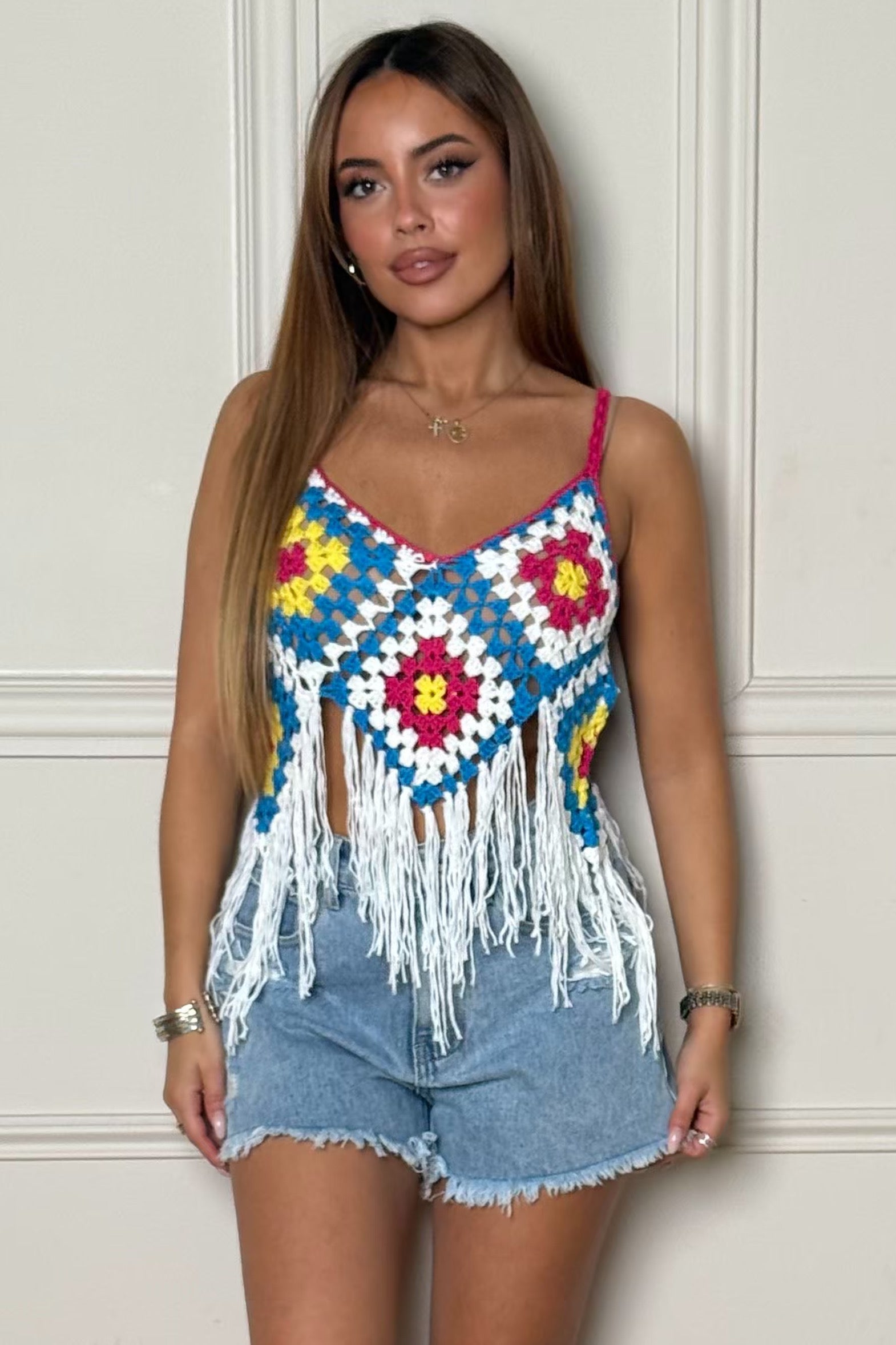Top Crochets à Franges Femme