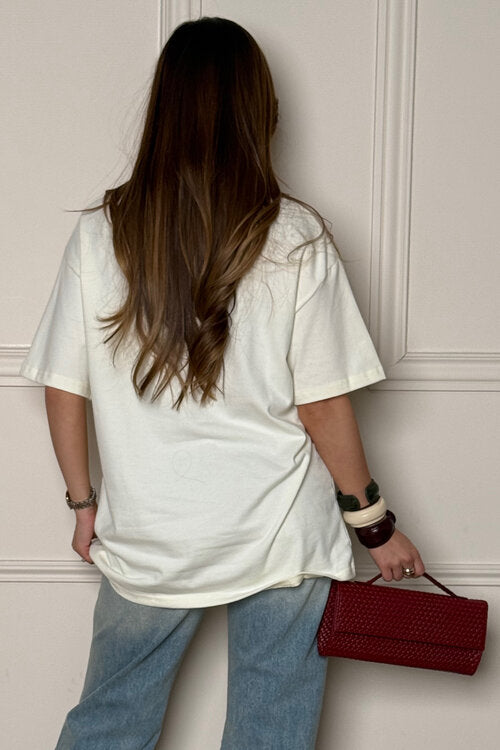 Tee Shirt Oversize Script Femme