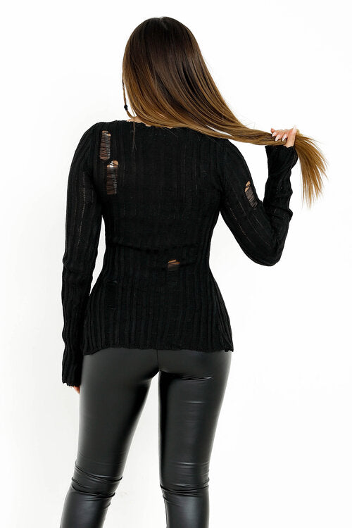 Top Ajouré Boutonné
