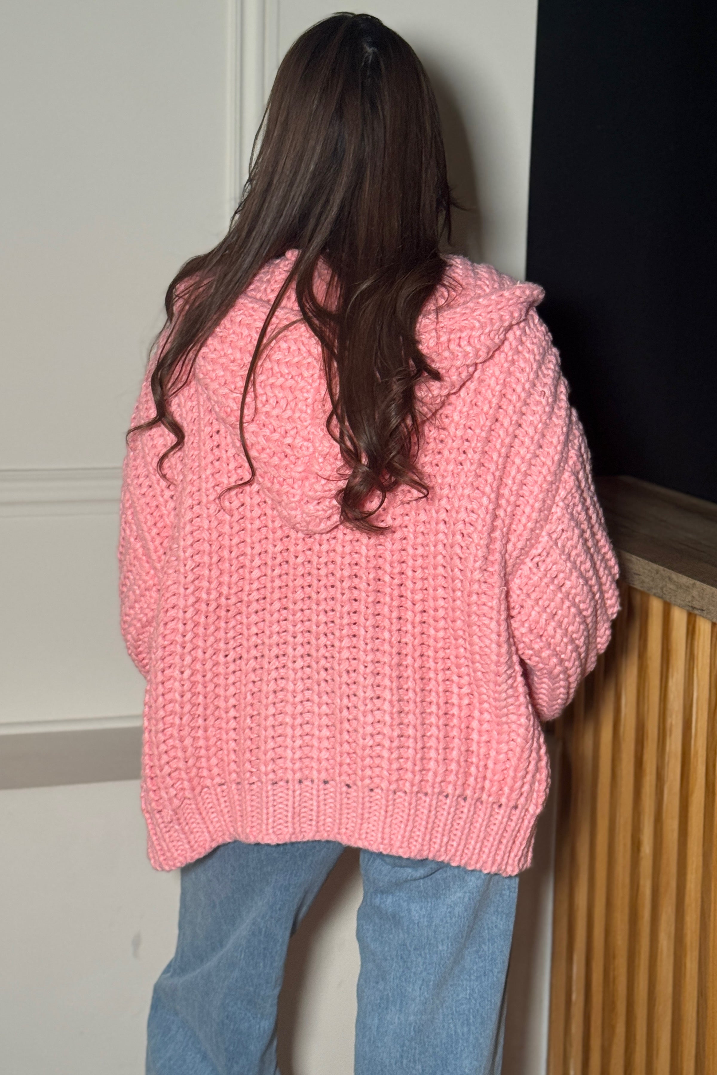 Gilet Grosse Maille à Capuche Femme - Confort Cocooning et Style