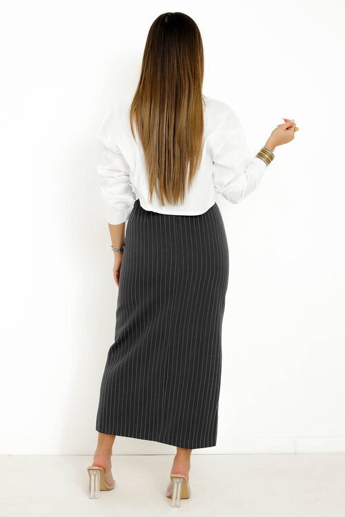 Jupe Tailleur Rayée