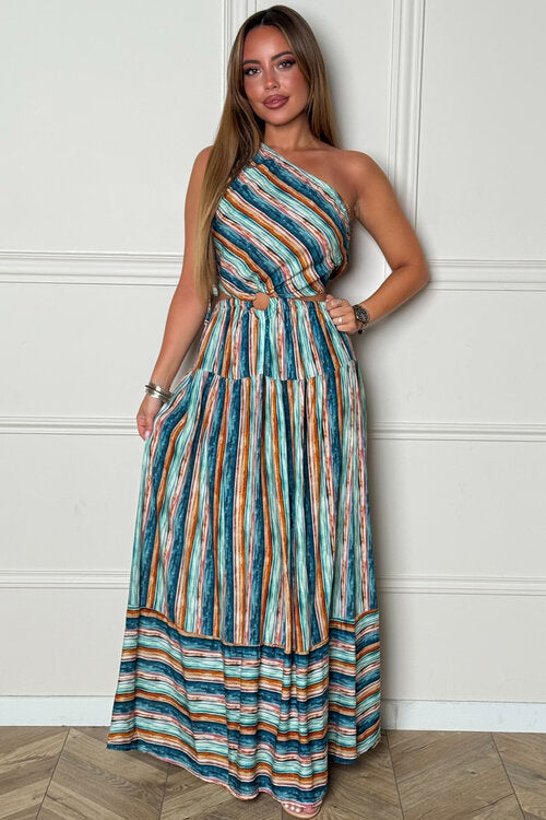 Robe Imprimée Asymétrique Femme