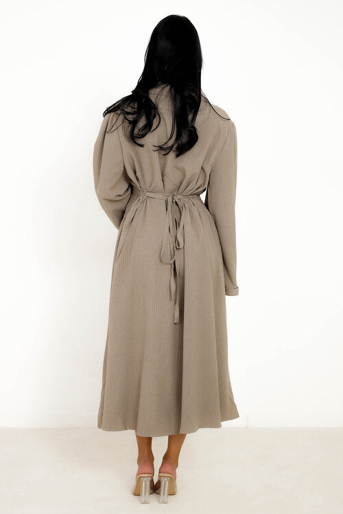 Robe Chemise Rayée + Laçage