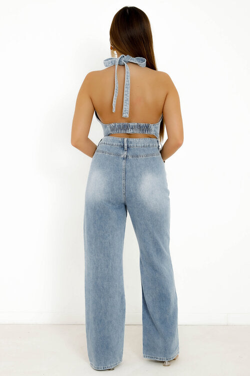 Combinaison Denim Dos Nu