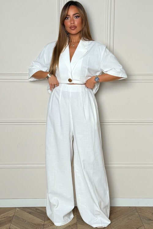 Pantalon en Lin Oversize Femme