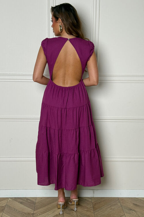 Robe Col V Asymétrique