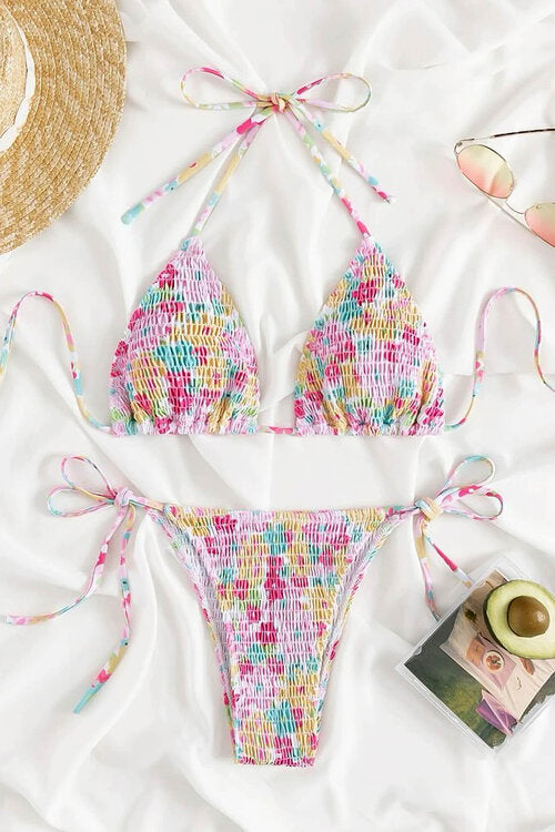 Maillot de Bain Fleuri Femme Multicolore