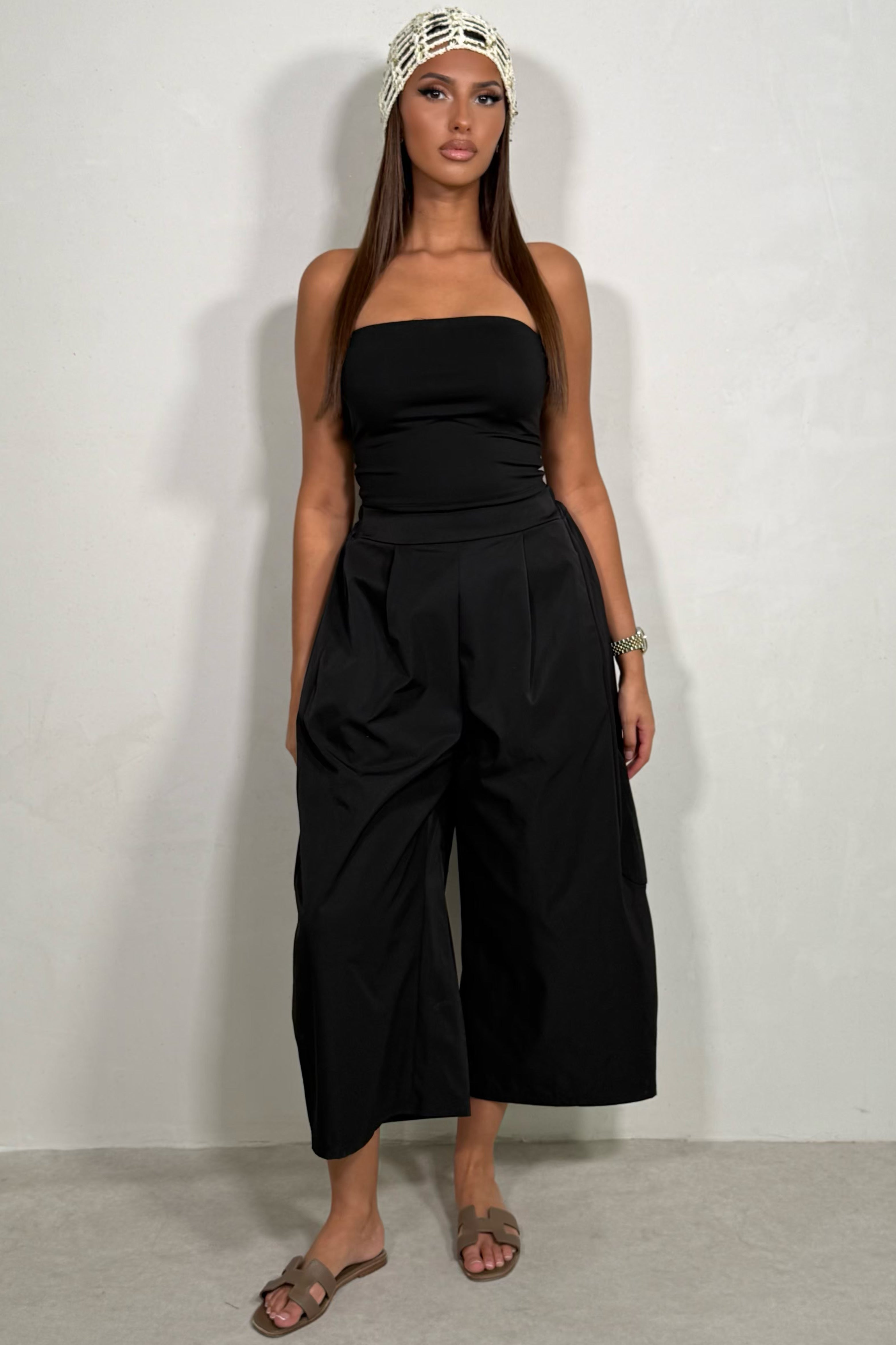 Bermuda Long Femme Fluide à Pince