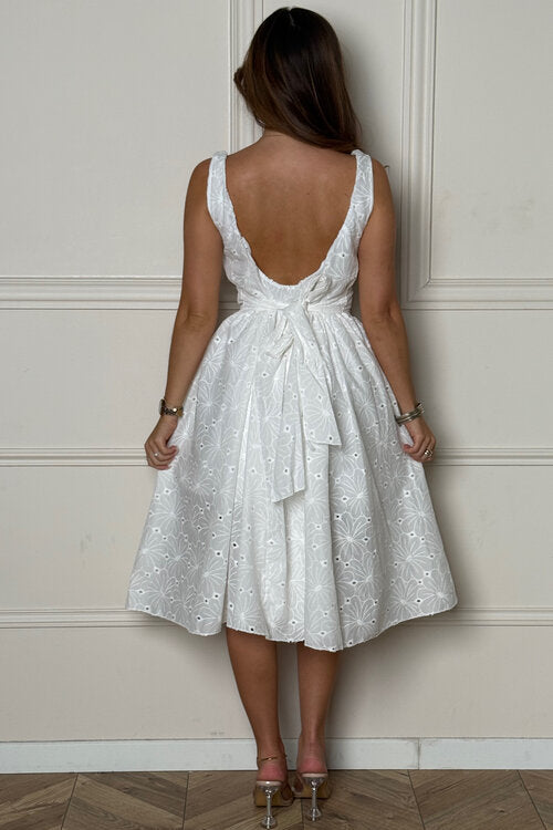 Robe Nouée Broderie Anglaise Femme