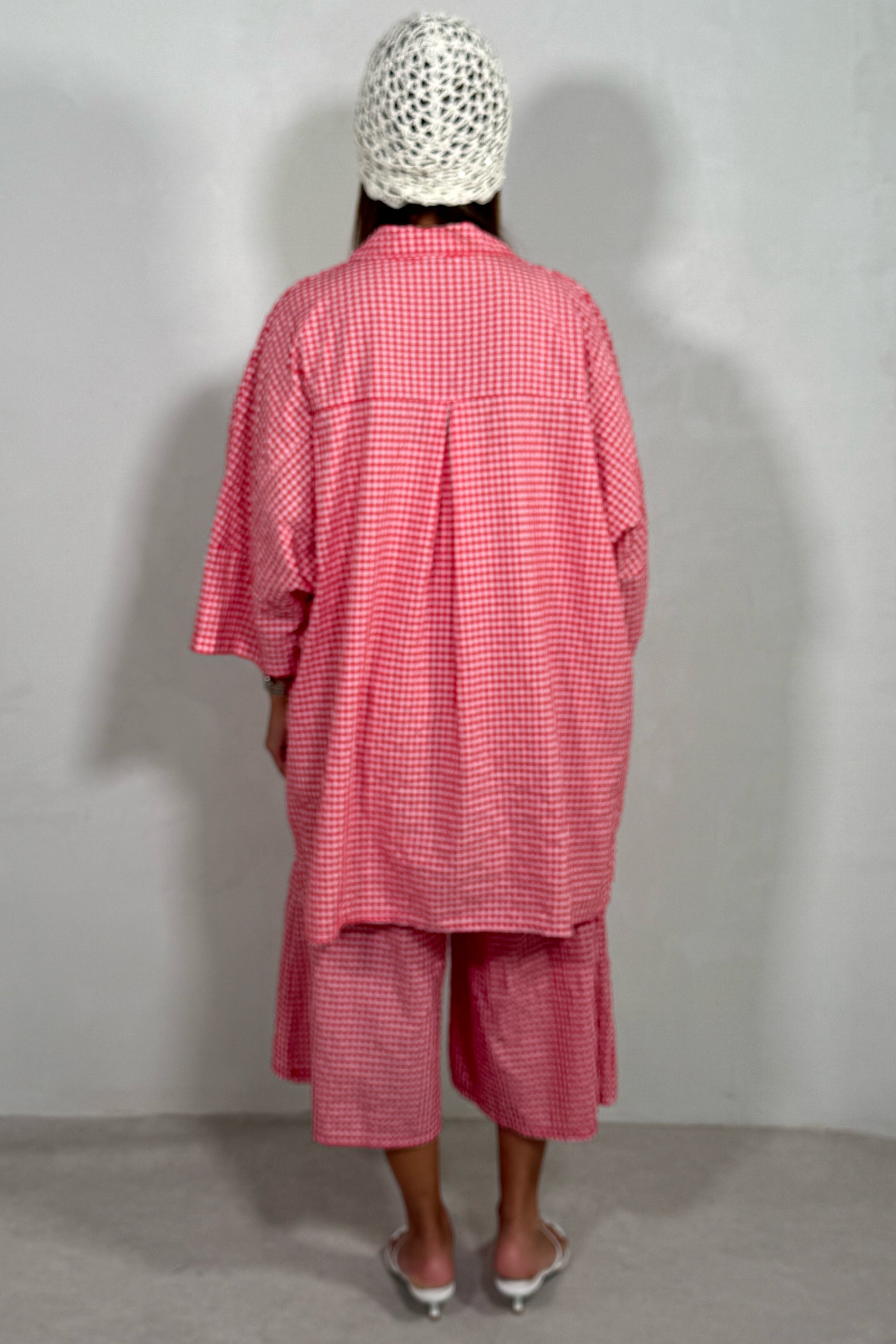 Ensemble Vichy Femme | Chemise Large & Bermuda