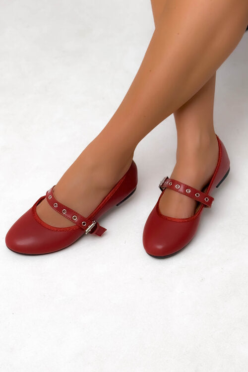 Ballerines à Brides + Œillets Femme
