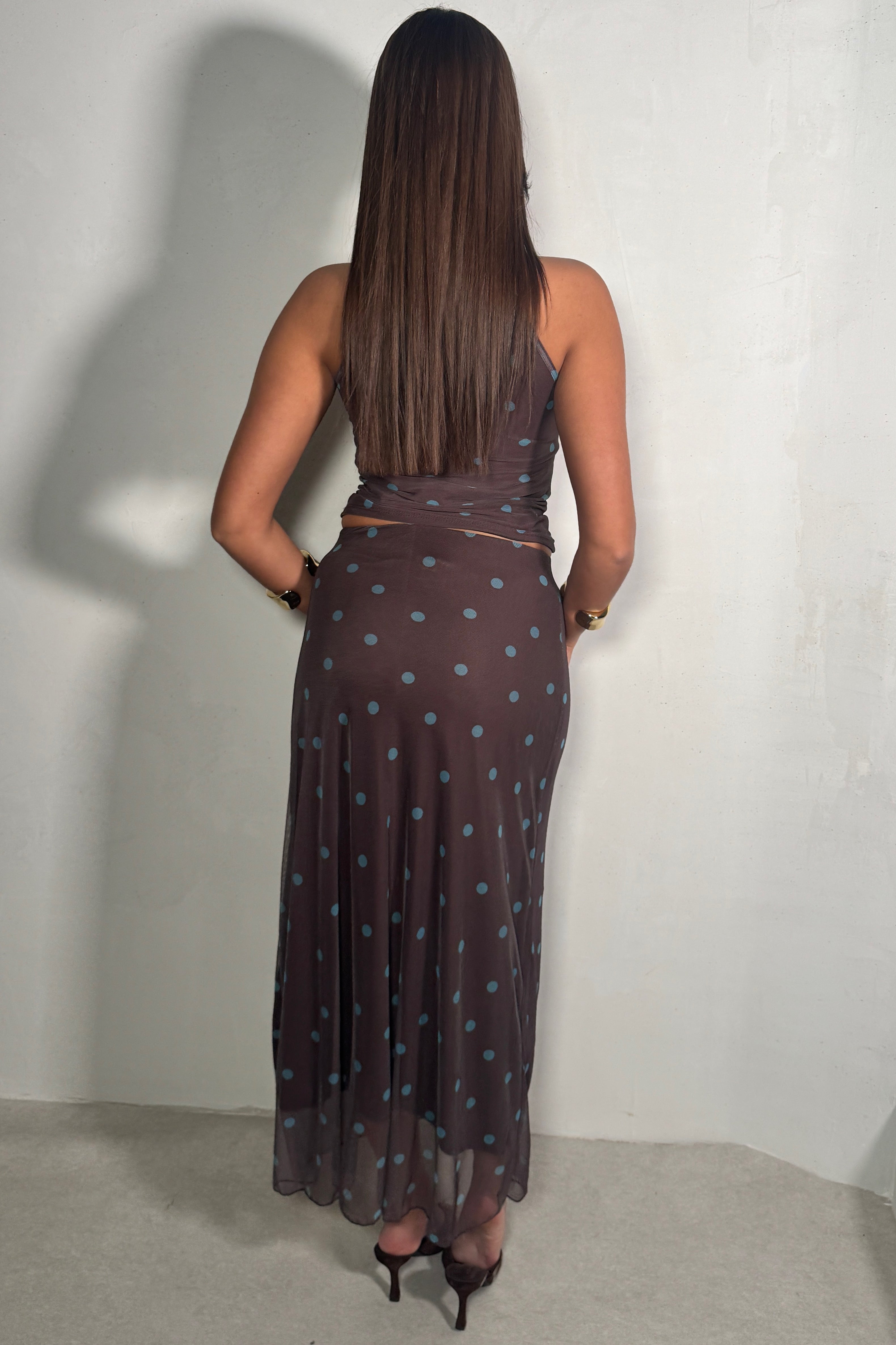 Ensemble Top & Jupe à Pois – Coordonné & Féminin